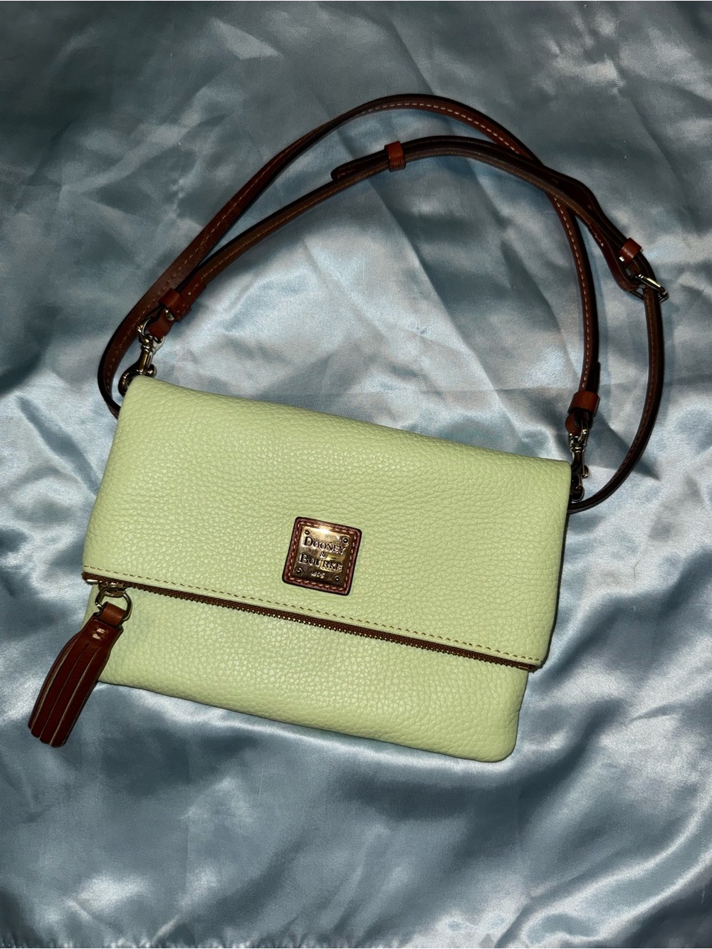 Dooney & Bourke pebble grain foldover zip crossbody bag
